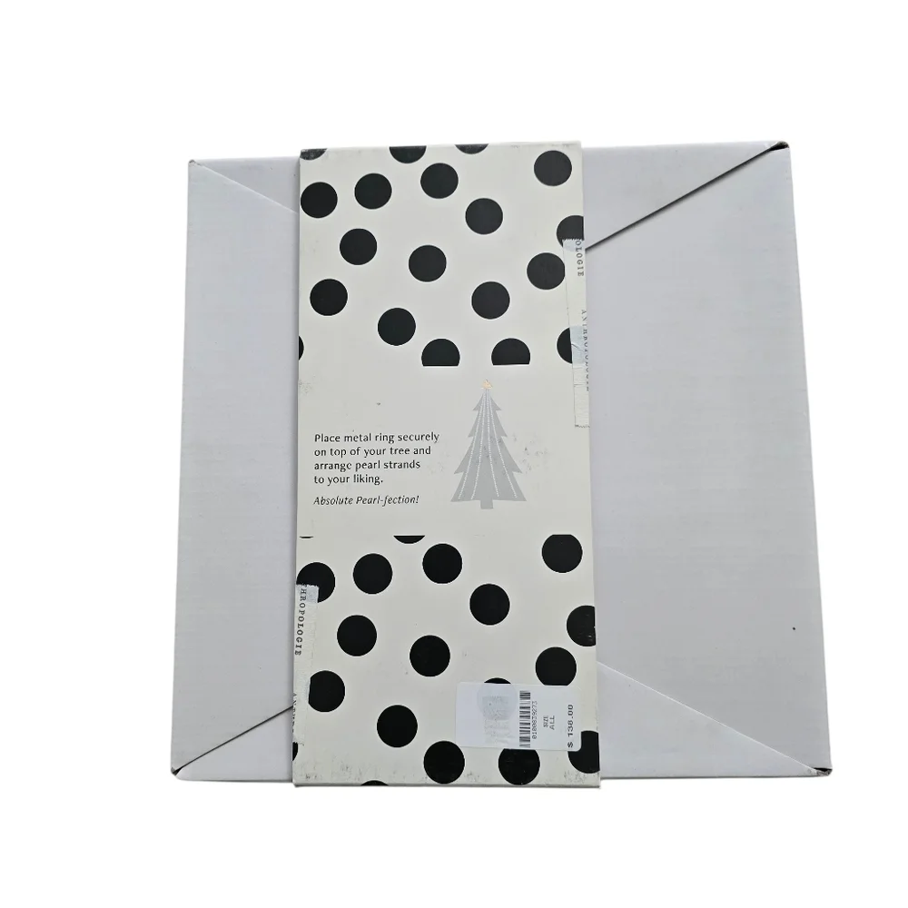 Anthropologie Cascading Pearl Christmas Tree Topper Garland NWT 6.5 Ft